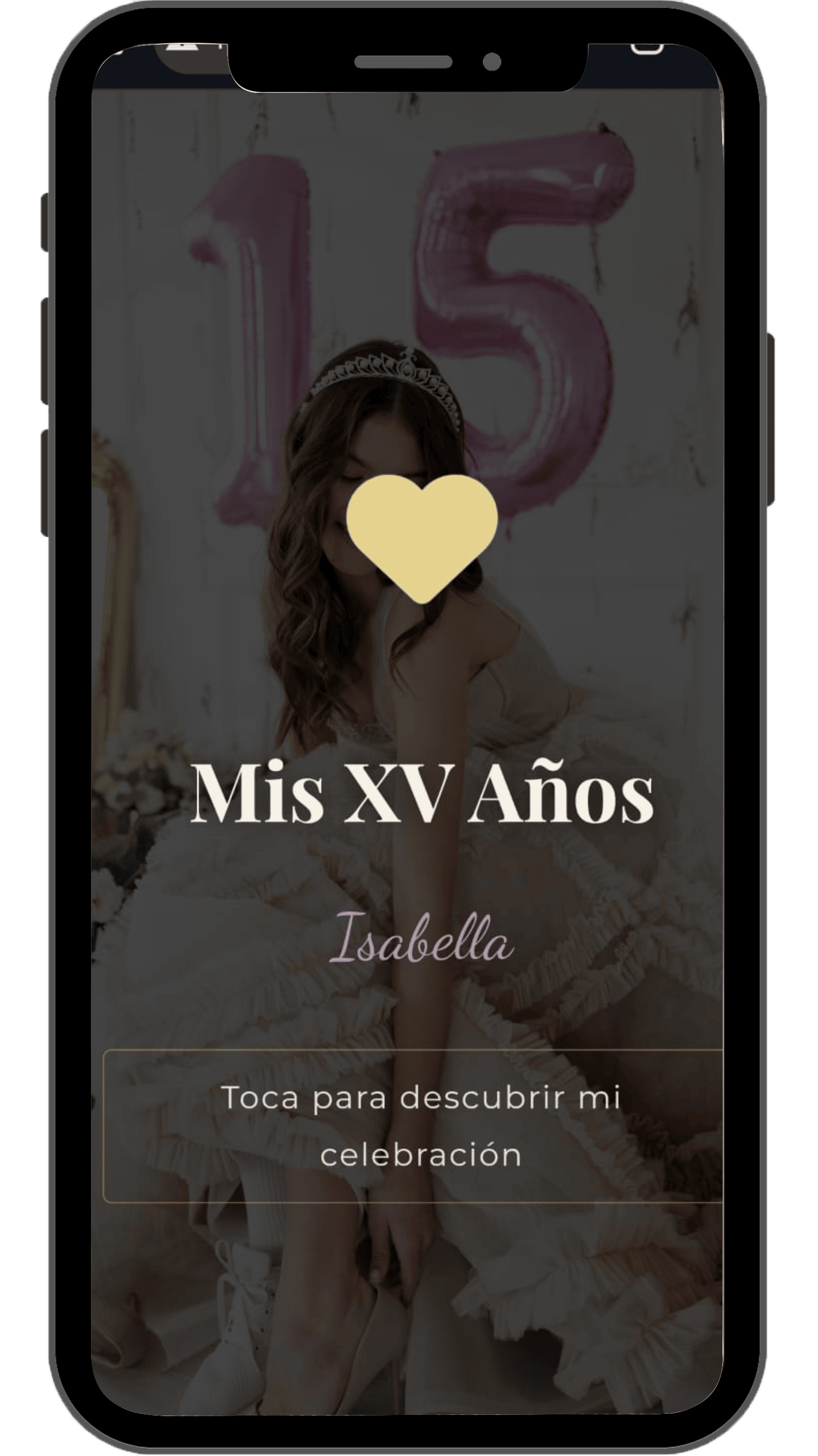 Invitación romántica para 15 años