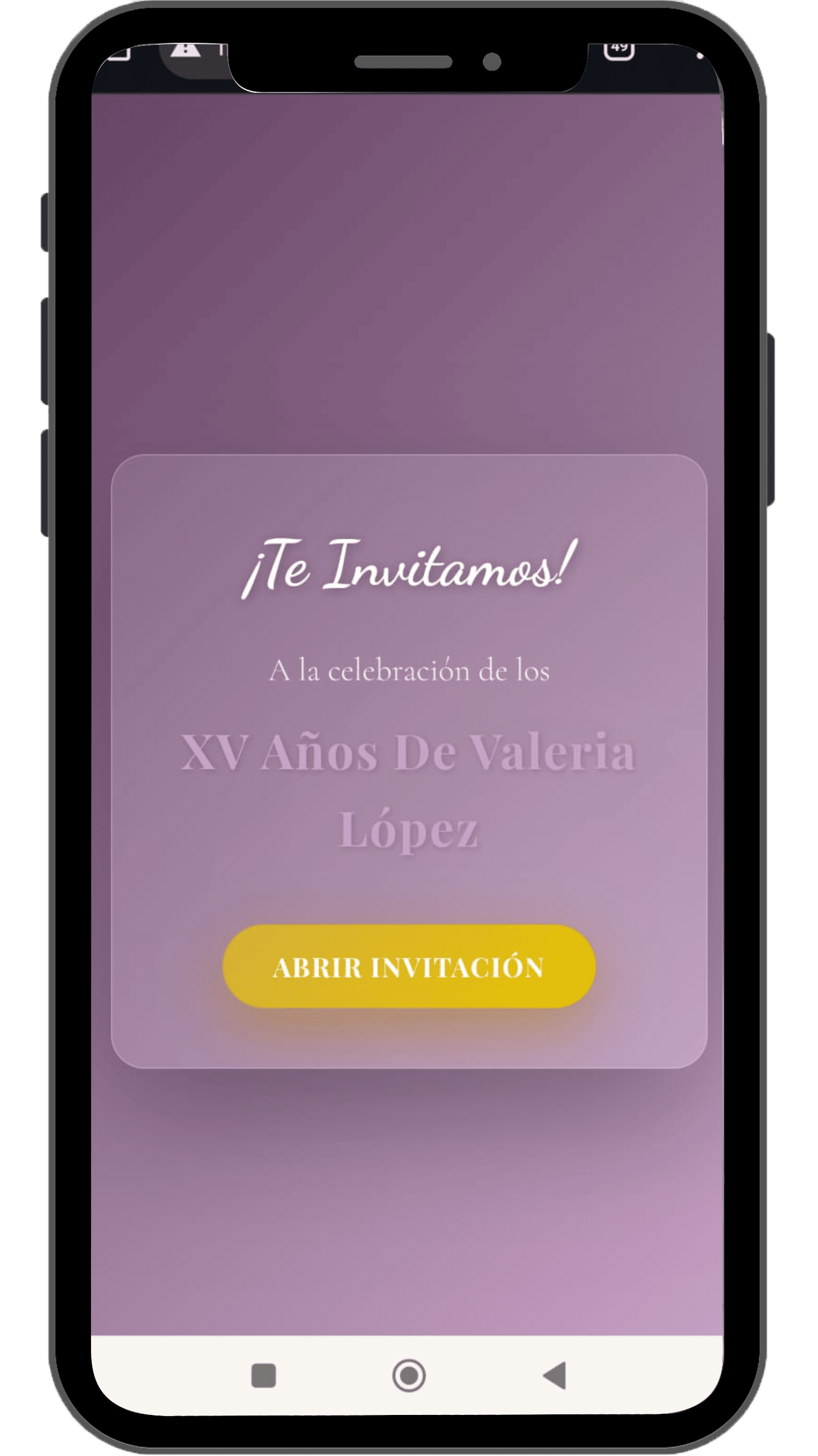 Invitación clásica para 15 años